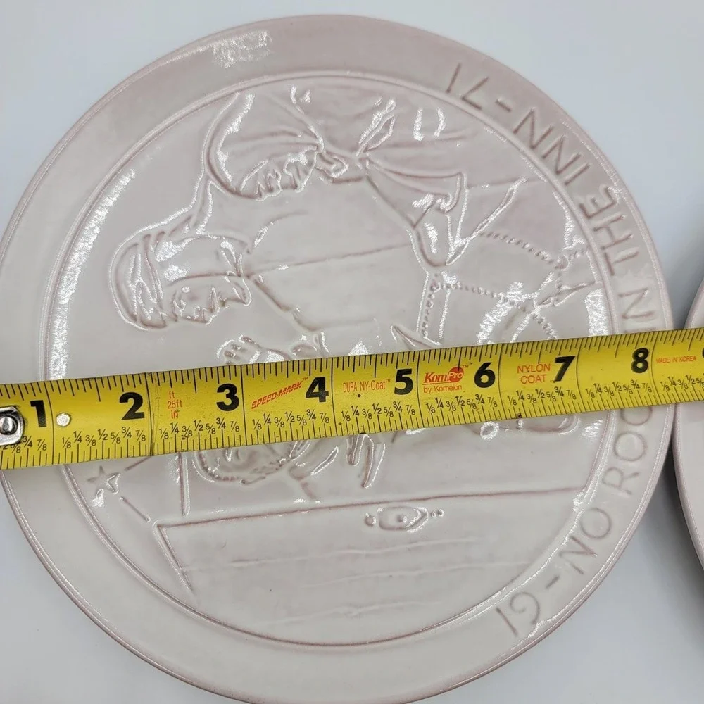 1971 FRANKOMA POTTERY No Room In‎ The Inn 8 1/2 Inch CHRISTMAS PLATE